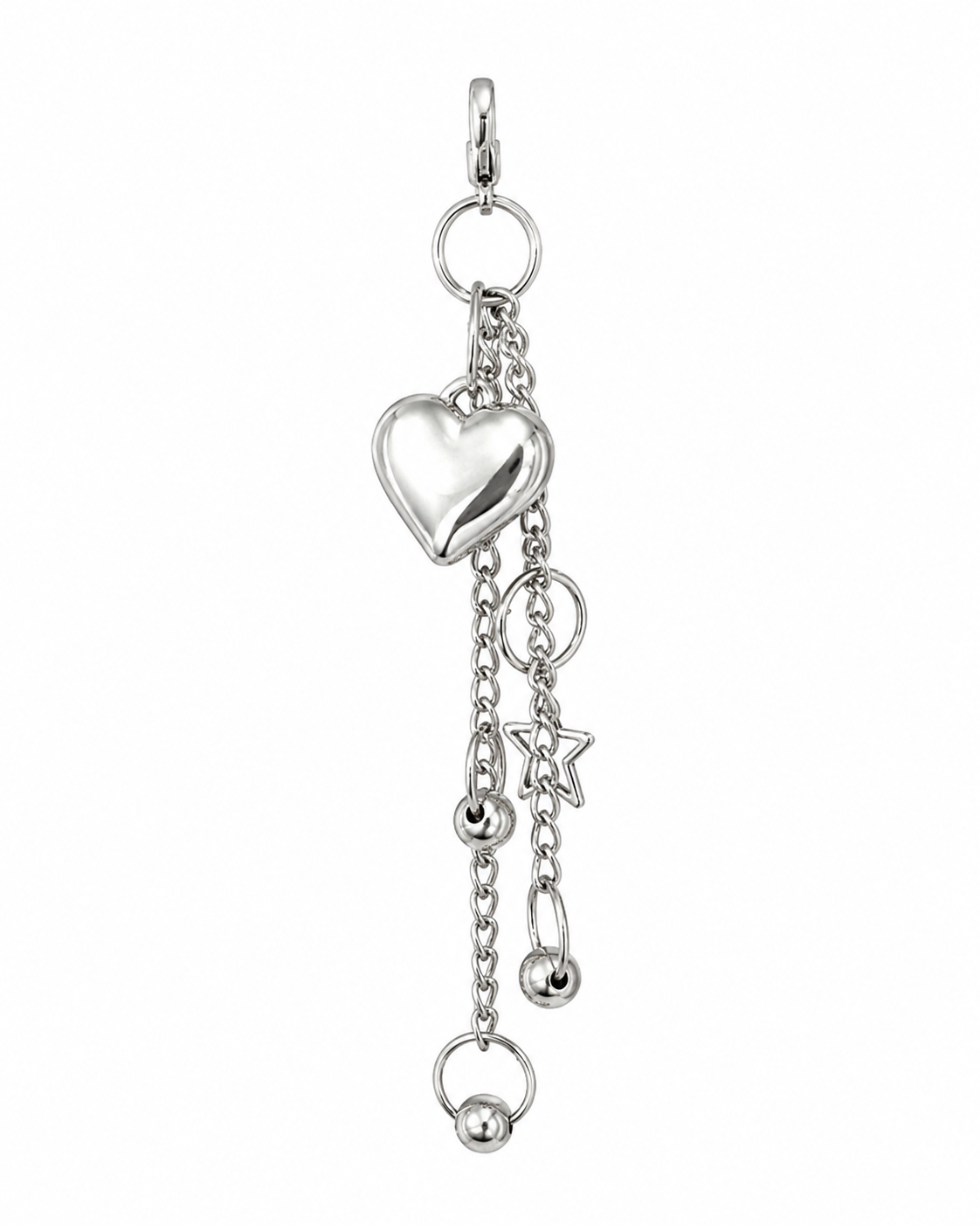Charm Coração Prateado